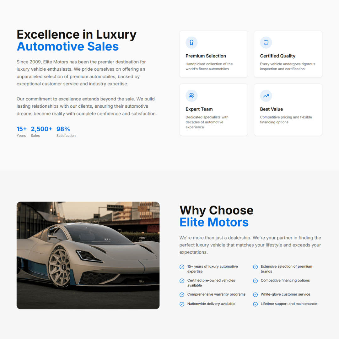 Excellence in Luxury Automotive Sales