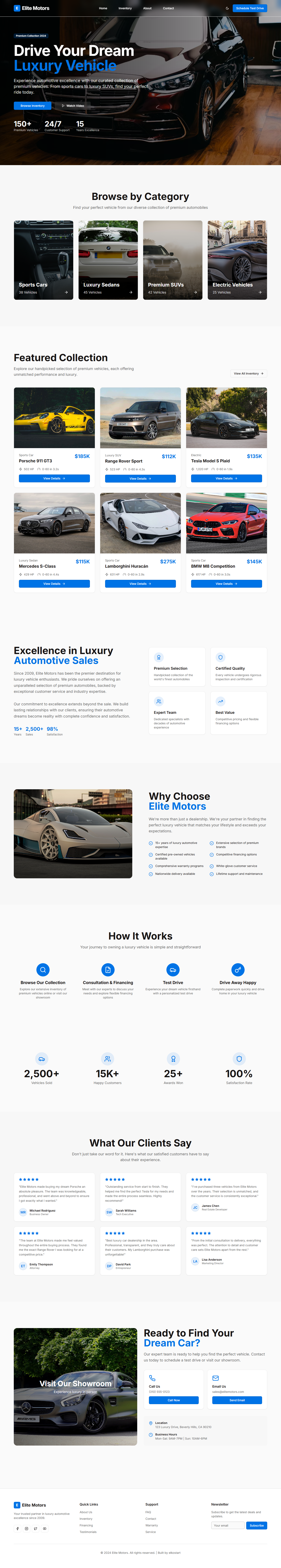 Elite Motors Homepage Preview